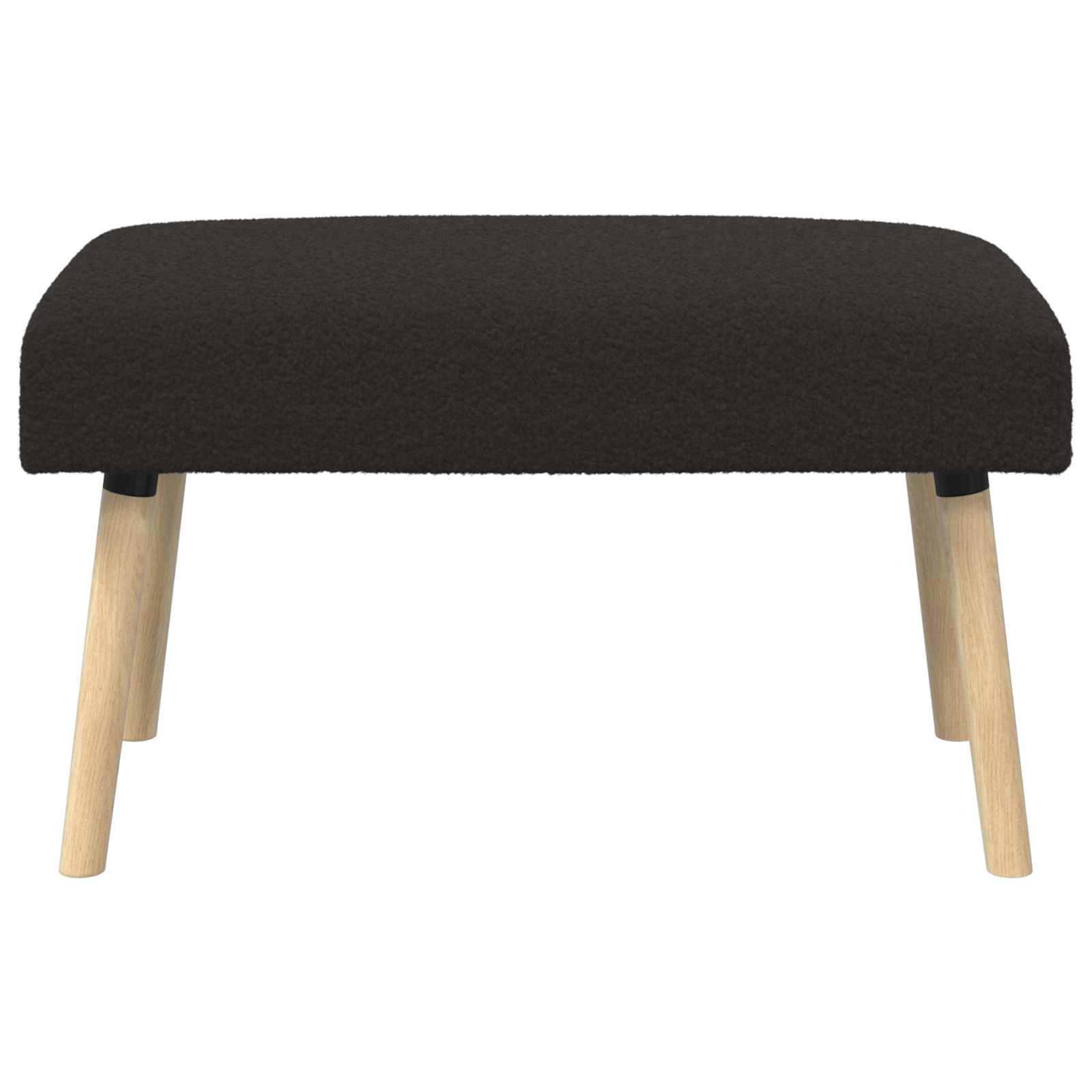 vidaXL ławka Gładki Czarny 80 x 40 x 46 cm Bouclé