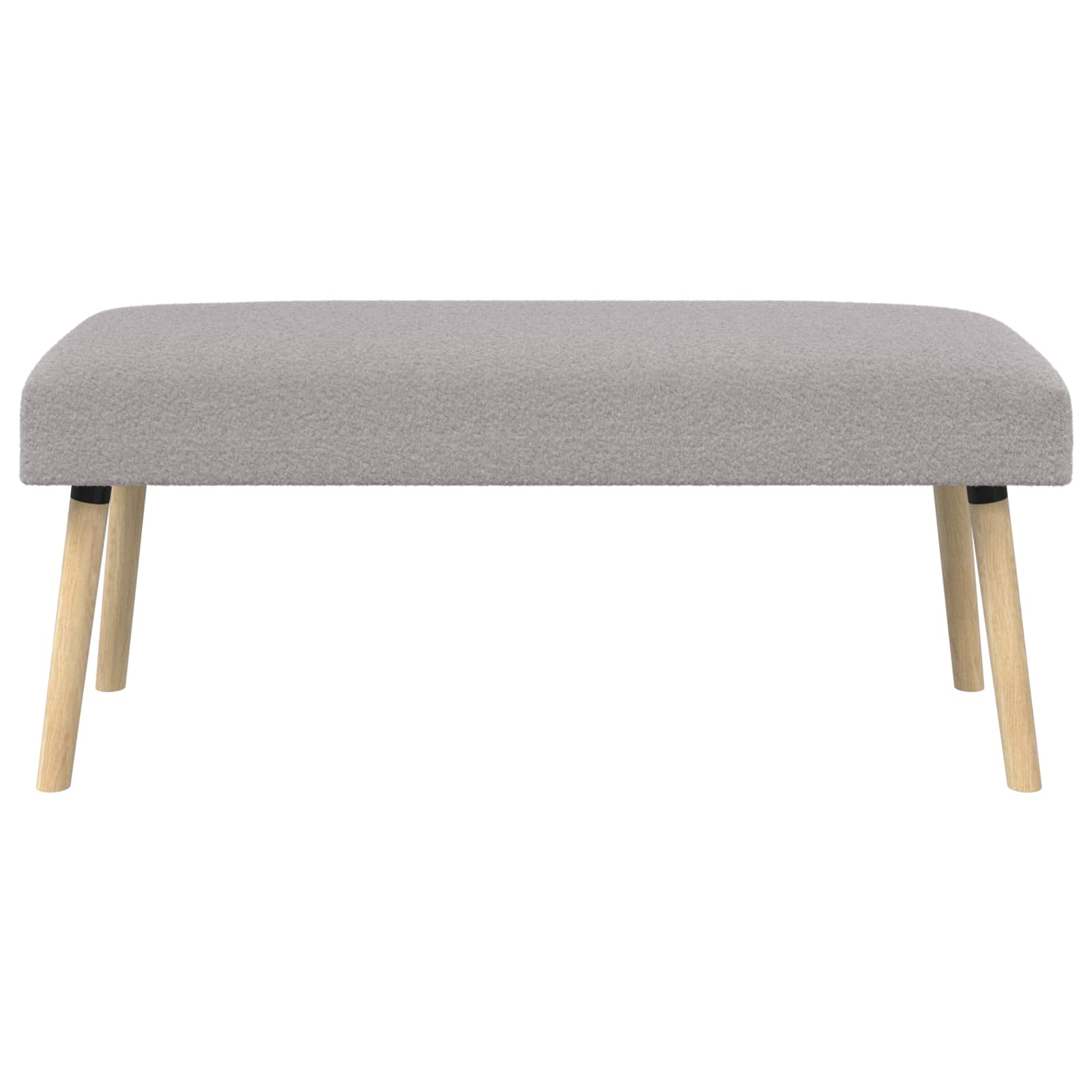 vidaXL ławka Gładki jasnoszary 110 x 40 x 46 cm Bouclé