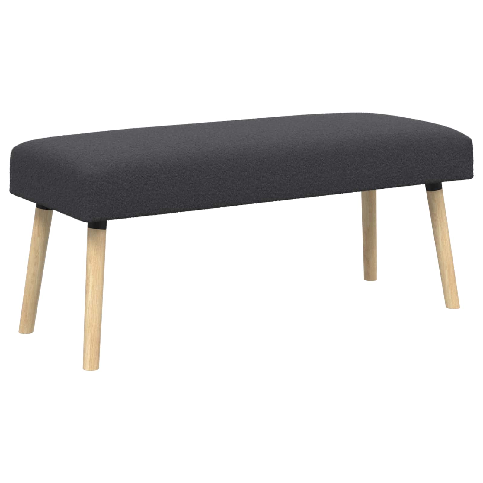 vidaXL ławka Gładki ciemnoszary 110 x 40 x 46 cm Bouclé