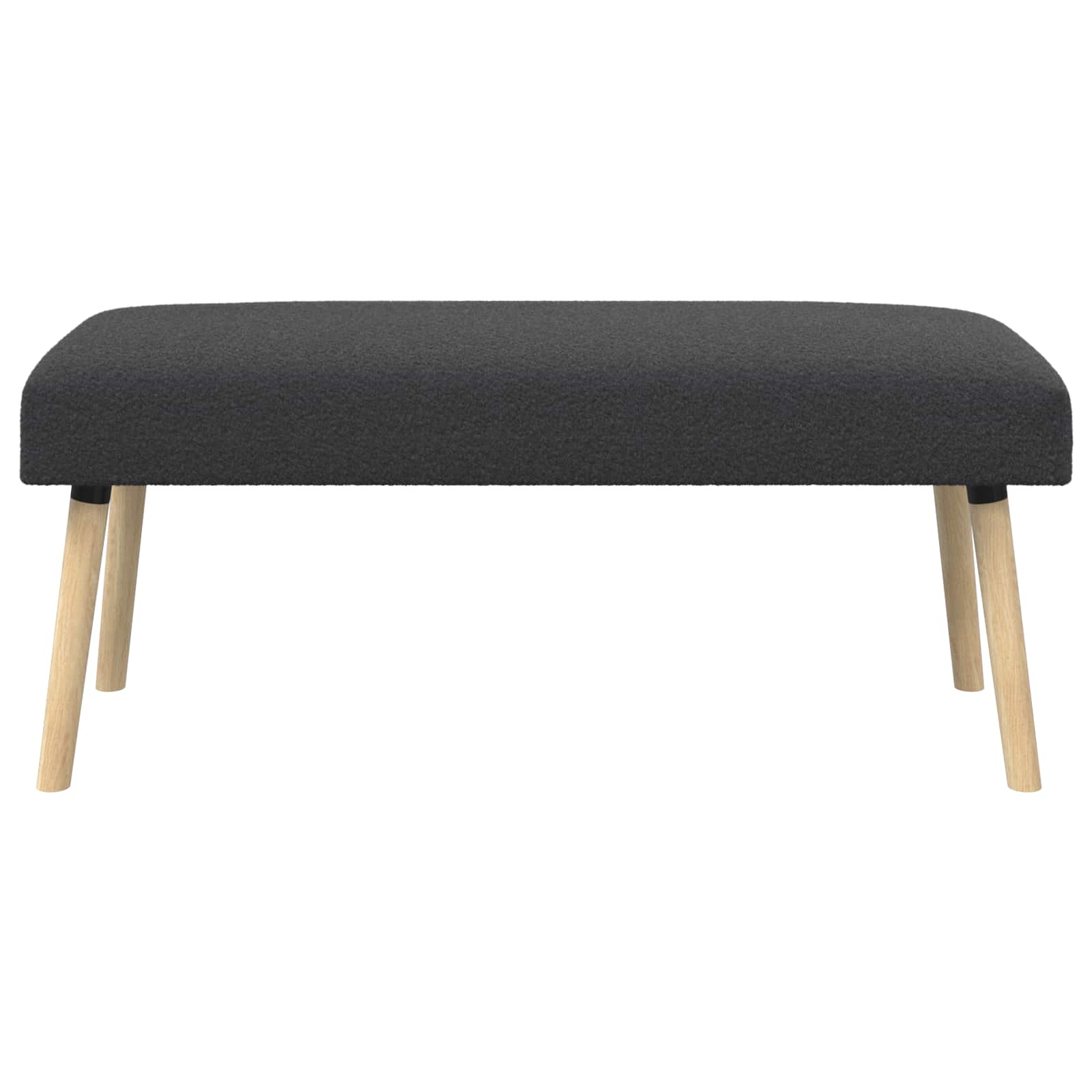vidaXL ławka Gładki ciemnoszary 110 x 40 x 46 cm Bouclé