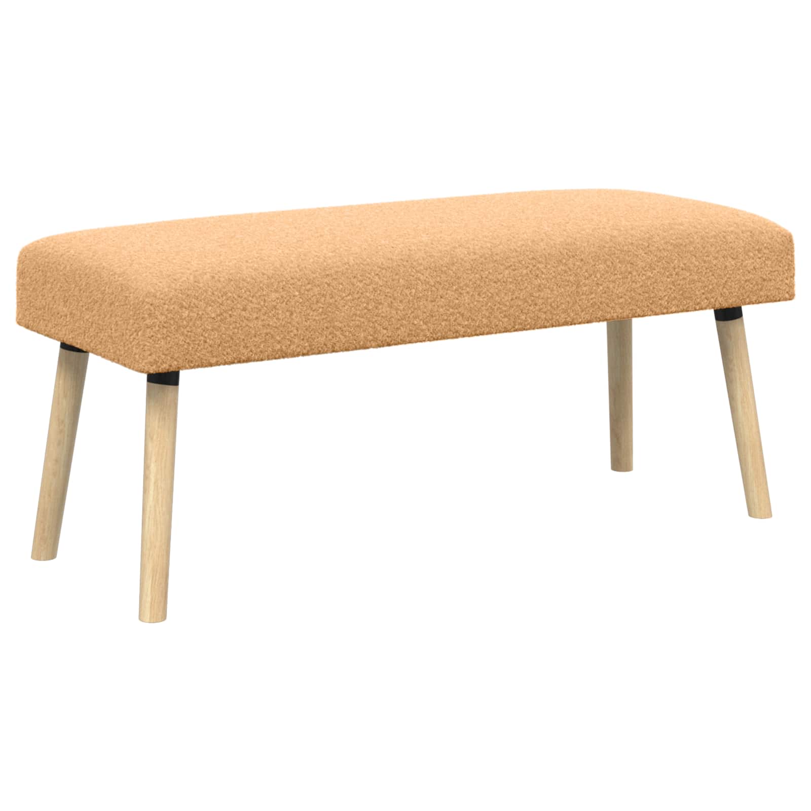 vidaXL ławka Gładki Beżowy 110 x 40 x 46 cm Bouclé