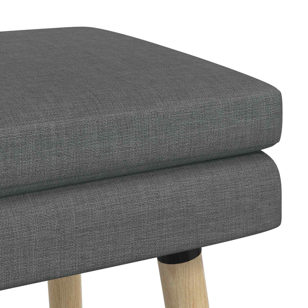 vidaXL Ławka podwójna ciemnoszary 80 x 40 x 47 cm tkanina