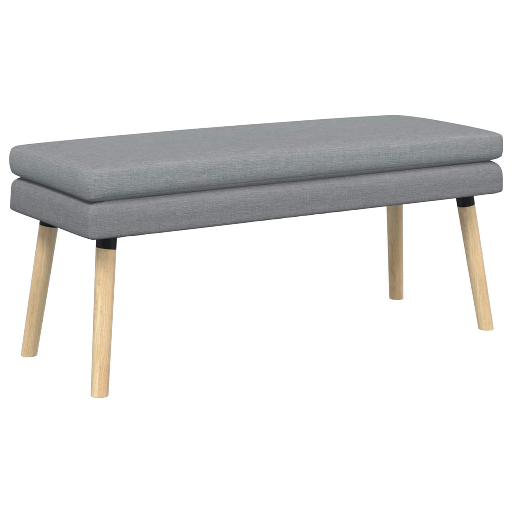 vidaXL Ławka podwójna jasnoszary 110 x 40 x 47 cm tkanina