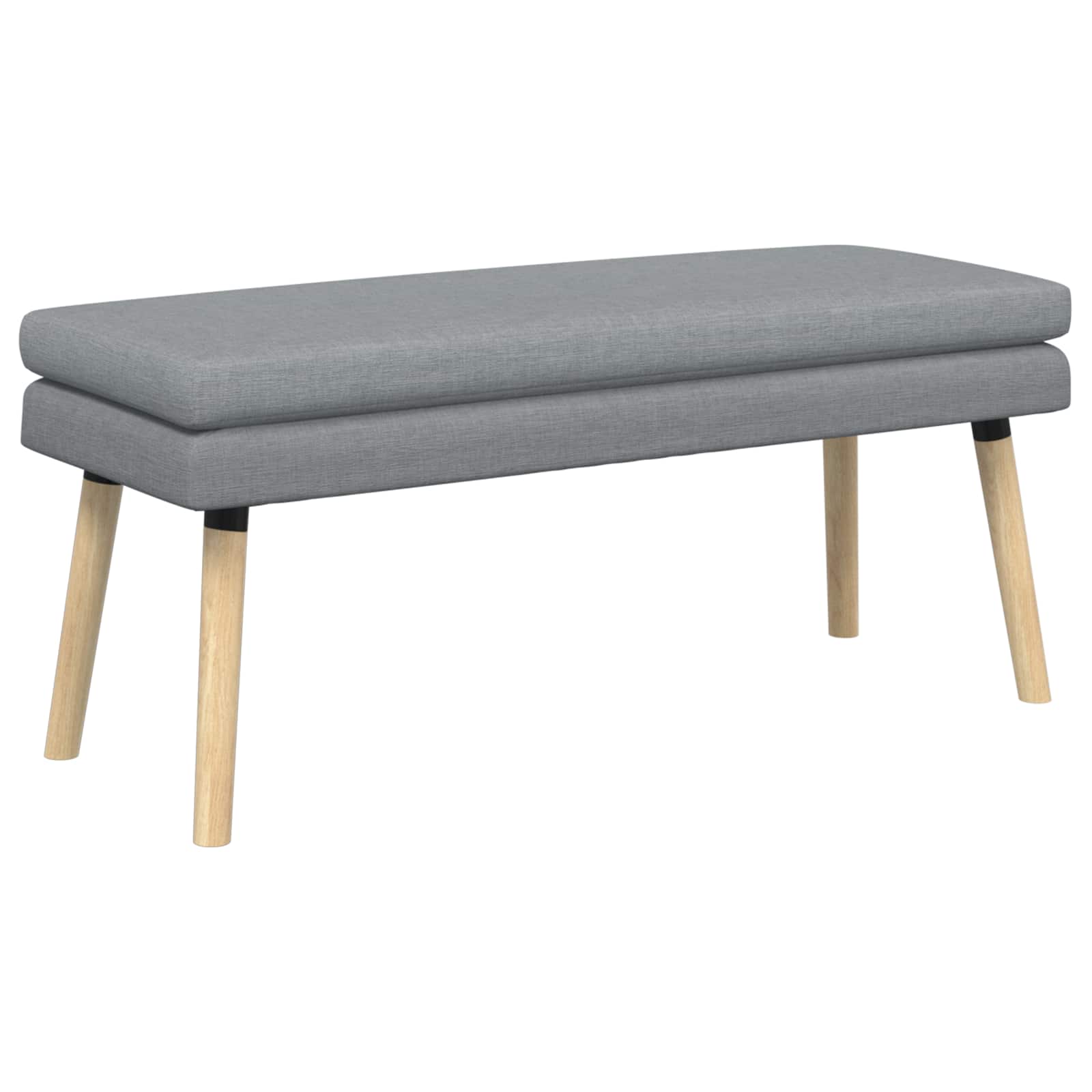 vidaXL Ławka podwójna jasnoszary 110 x 40 x 47 cm tkanina