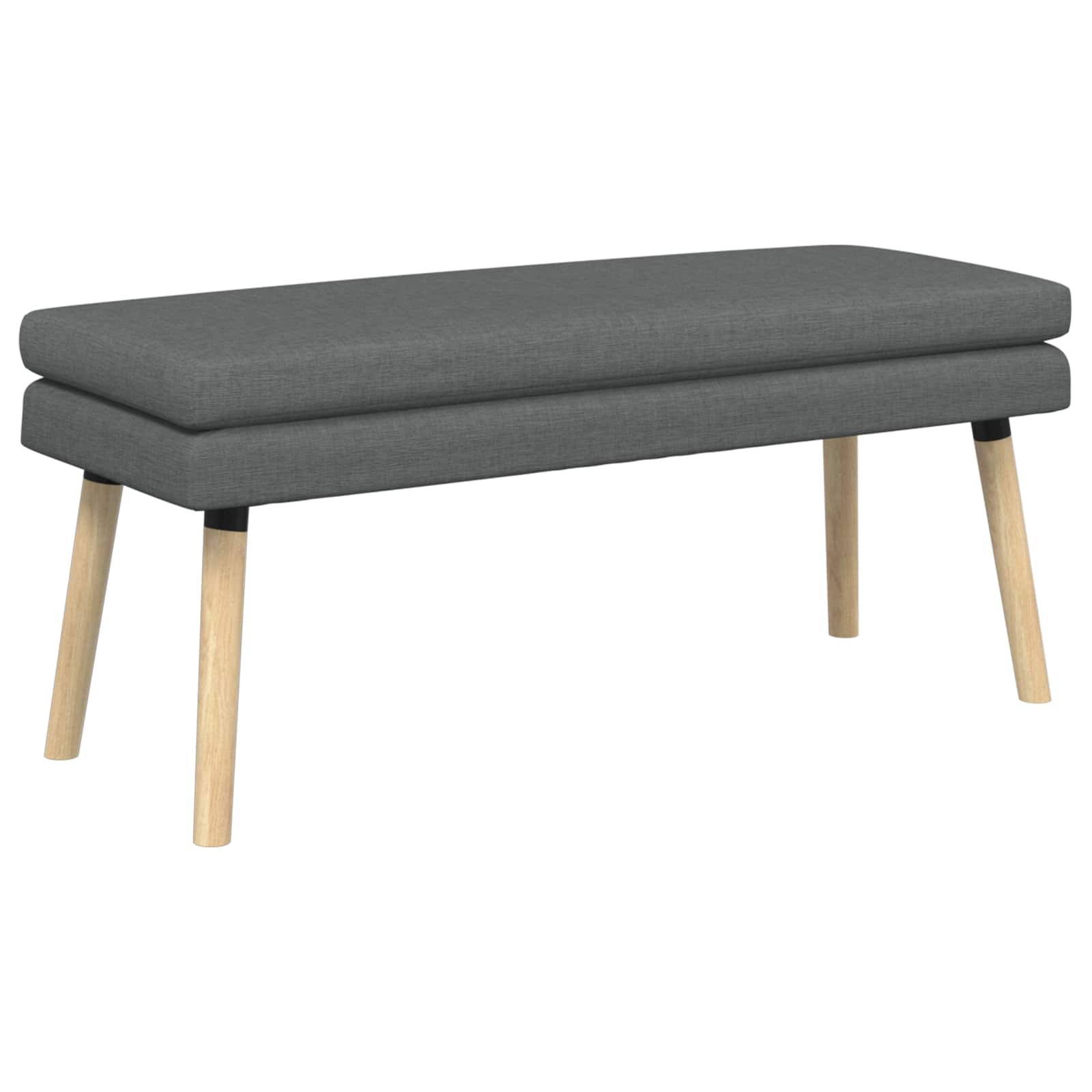 vidaXL Ławka podwójna ciemnoszary 110 x 40 x 47 cm tkanina