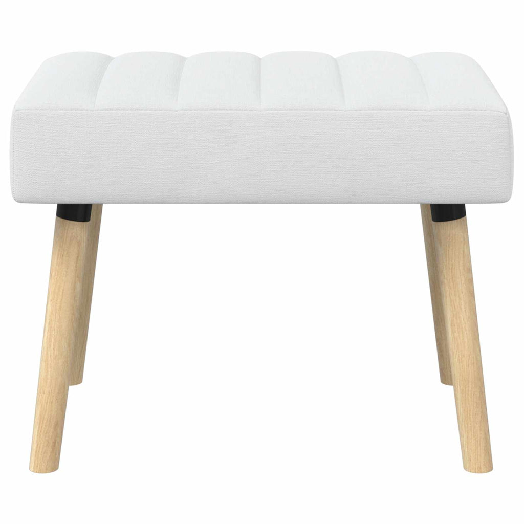 vidaXL Ławka z kanalikowym pikowaniem Biały 60 x 40 x 45 cm tkanina
