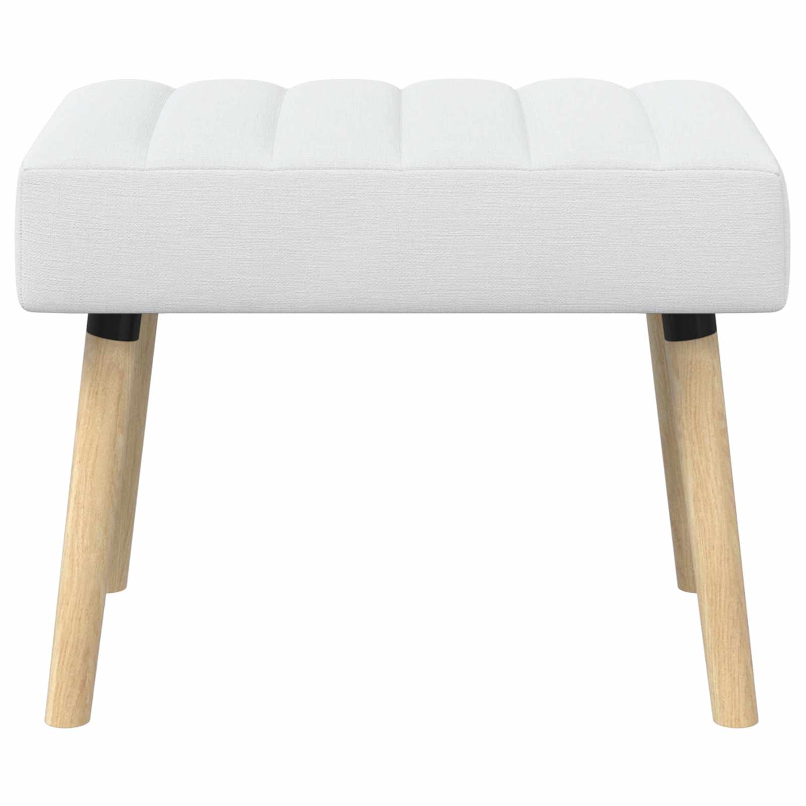 vidaXL Ławka z kanalikowym pikowaniem Biały 60 x 40 x 45 cm tkanina