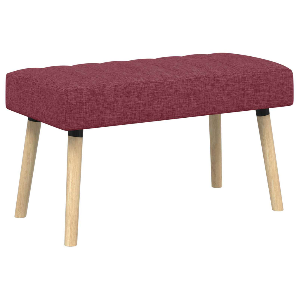 vidaXL Ławka z kanalikowym pikowaniem Czerwone wino 80 x 40 x 46 cm