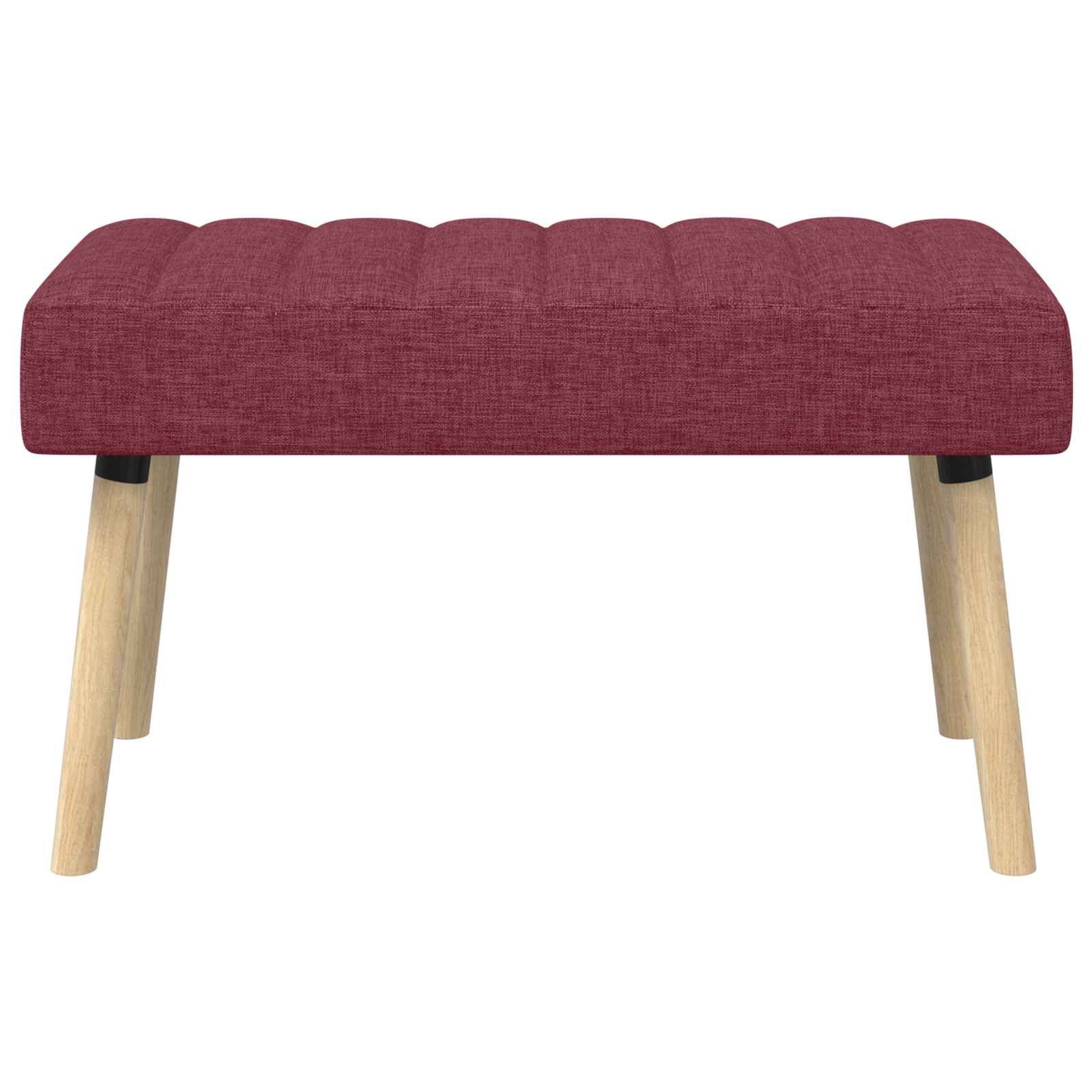 vidaXL Ławka z kanalikowym pikowaniem Czerwone wino 80 x 40 x 46 cm