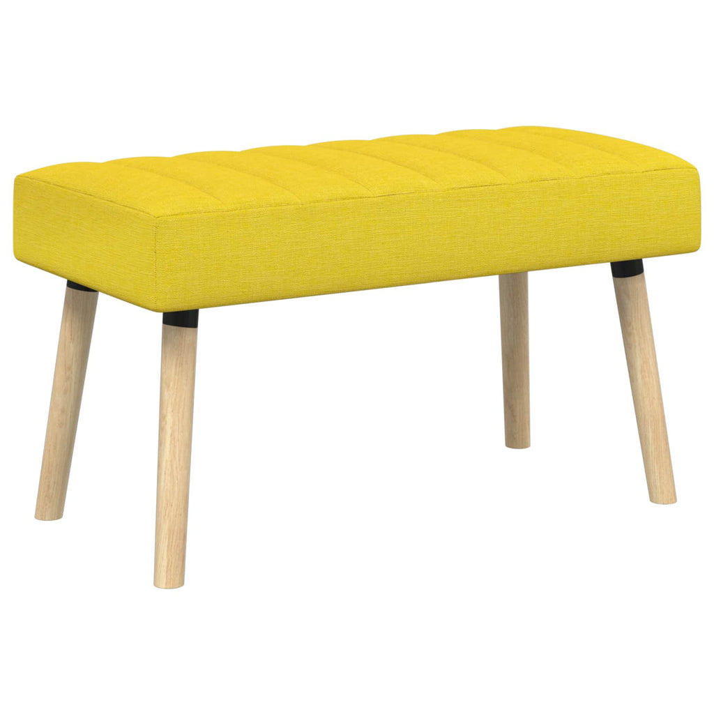 vidaXL Ławka z kanalikowym pikowaniem Jasnożółty 80 x 40 x 46 cm