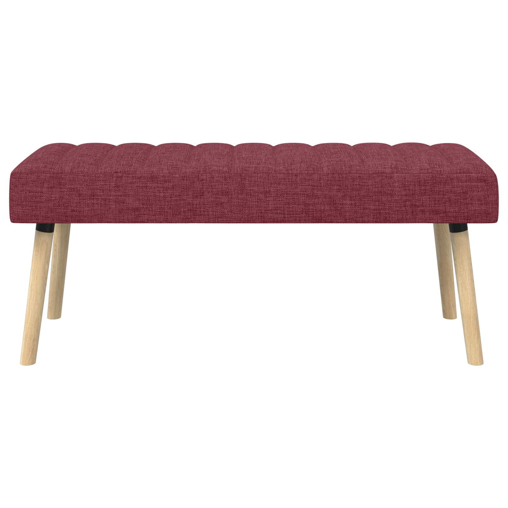 vidaXL Ławka z kanalikowym pikowaniem Czerwone wino 110 x 40 x 46 cm