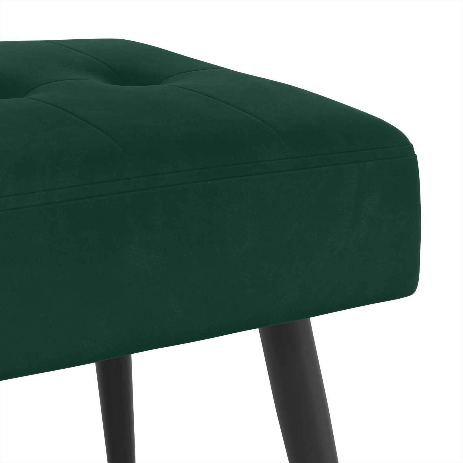 vidaXL Ławka z guzikami Ciemnozielony 60 x 40 x 45 cm Welur
