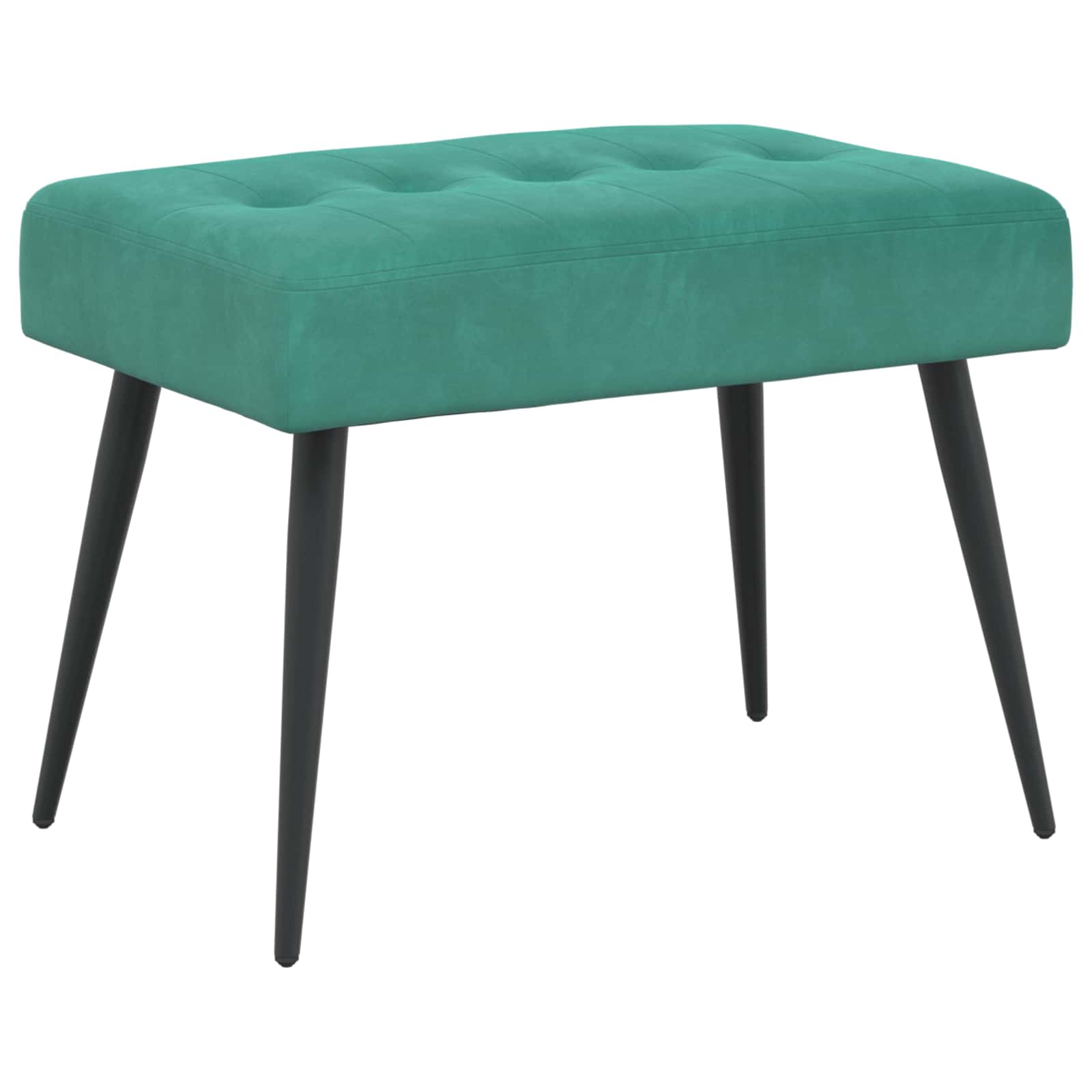 vidaXL Ławka z guzikami Turkusowy 60 x 40 x 45 cm Welur