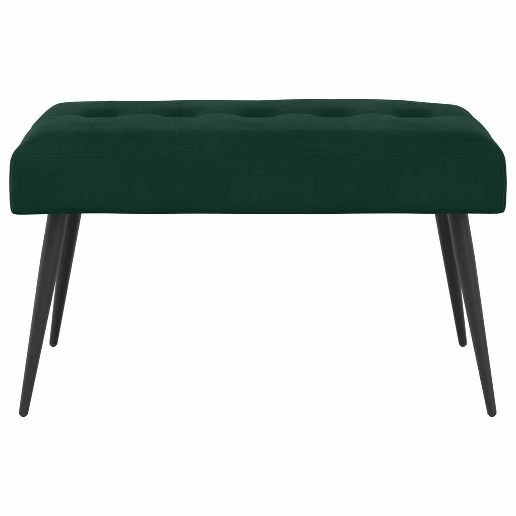 vidaXL Ławka z guzikami Ciemnozielony 80 x 40 x 46 cm Welur