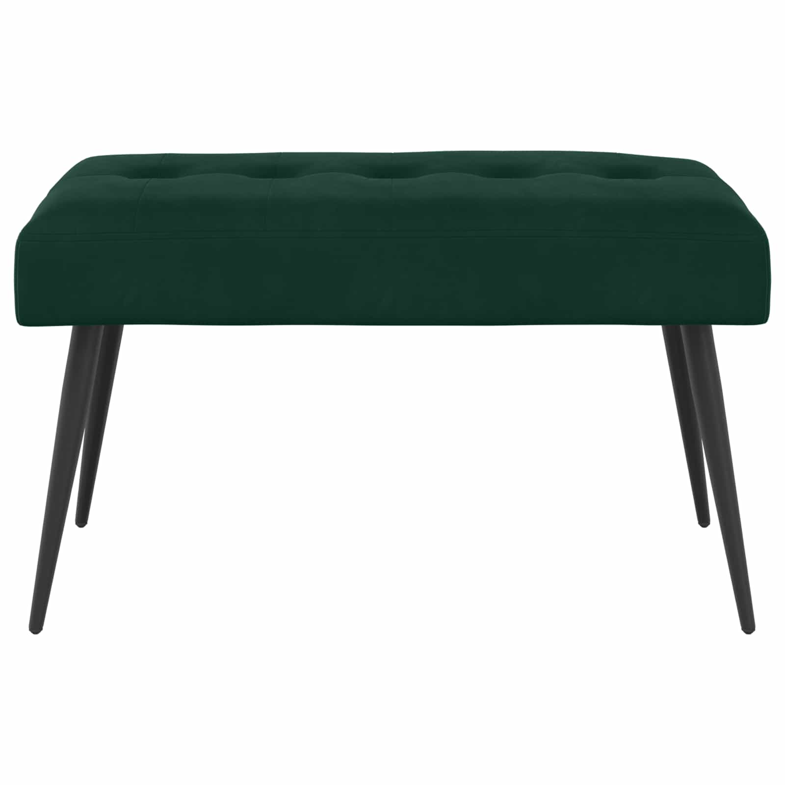 vidaXL Ławka z guzikami Ciemnozielony 80 x 40 x 46 cm Welur