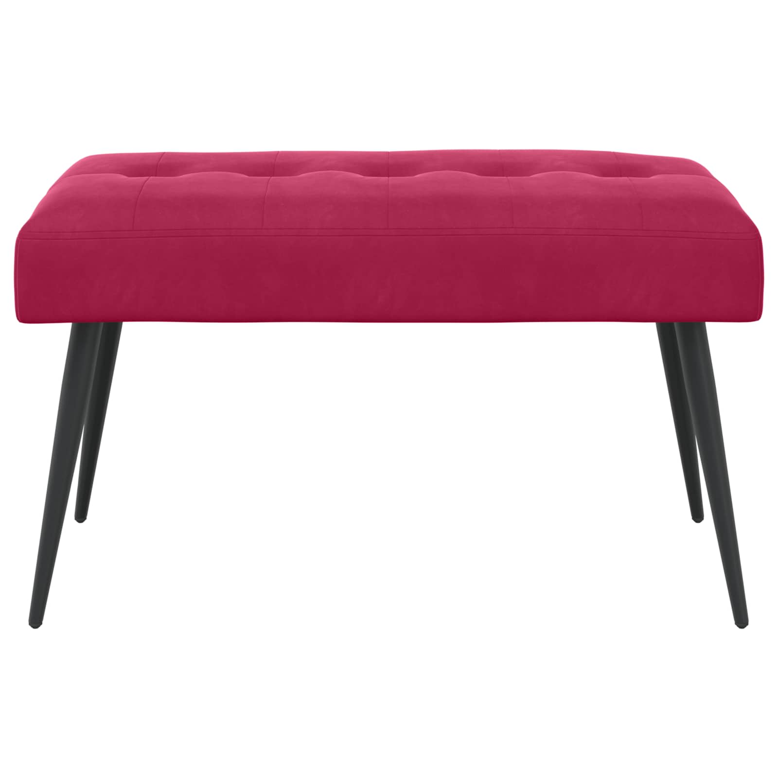 vidaXL Ławka z guzikami Czerwone wino 80 x 40 x 46 cm Welur
