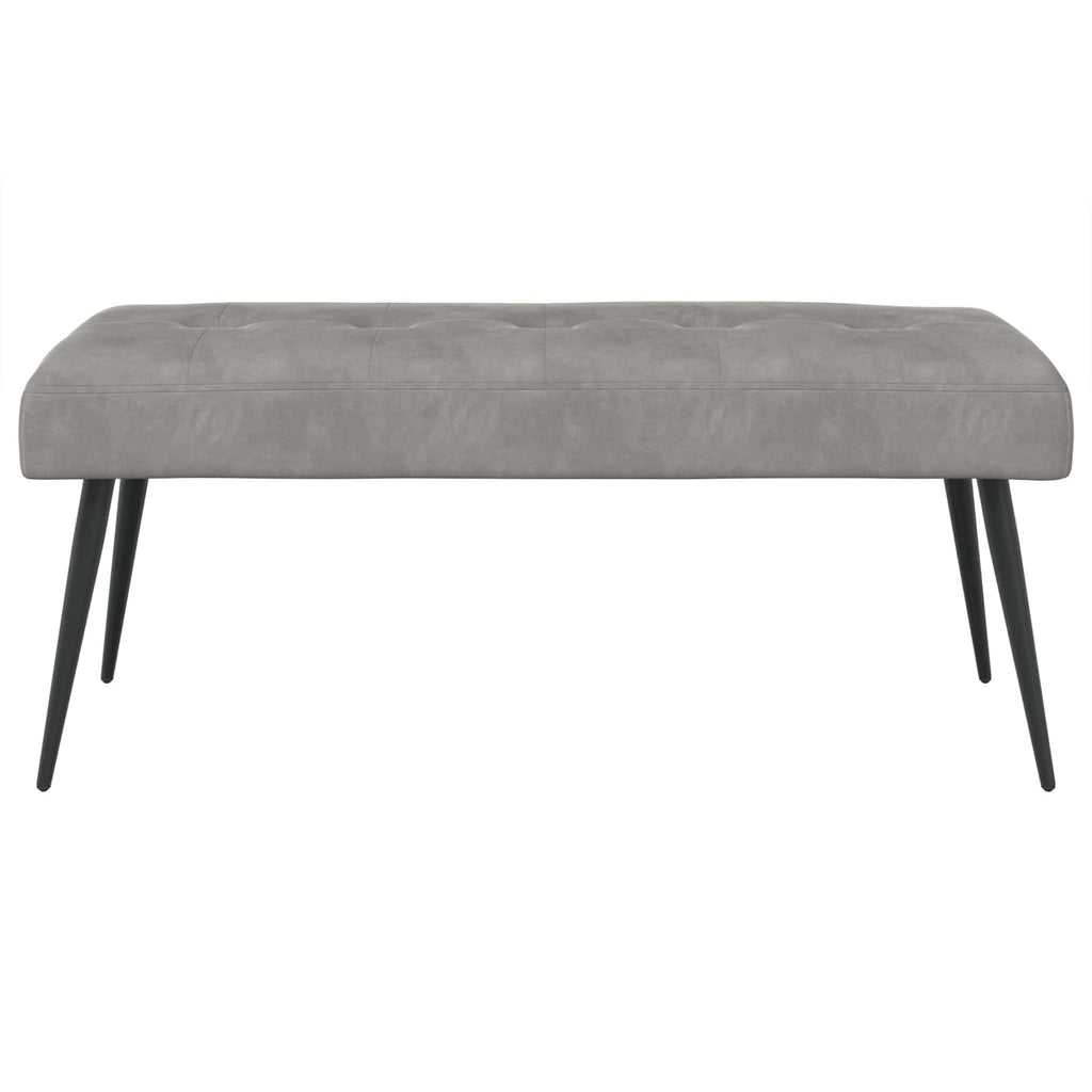 vidaXL Ławka z guzikami jasnoszary 110 x 40 x 46 cm Welur