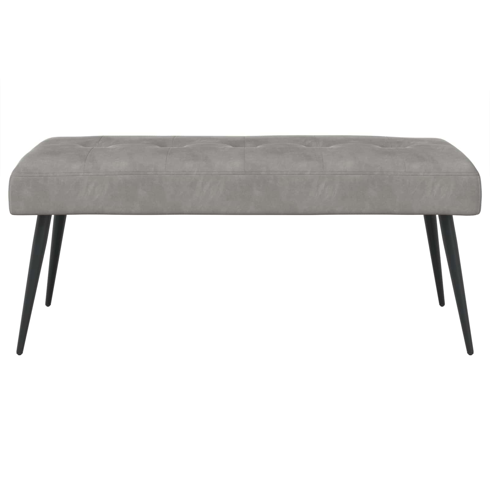 vidaXL Ławka z guzikami jasnoszary 110 x 40 x 46 cm Welur
