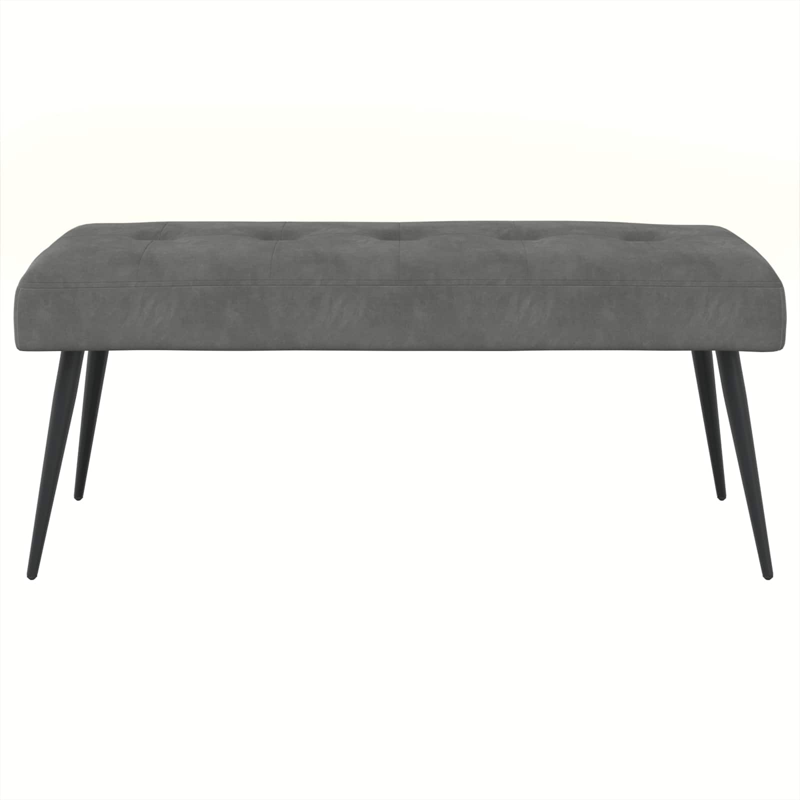 vidaXL Ławka z guzikami ciemnoszary 110 x 40 x 46 cm Welur