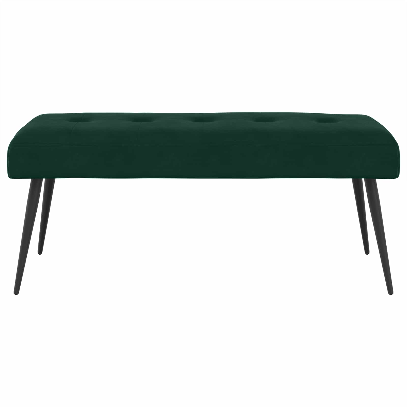 vidaXL Ławka z guzikami Ciemnozielony 110 x 40 x 46 cm Welur