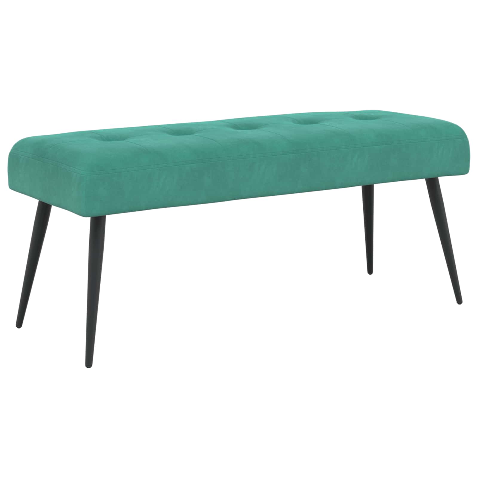 vidaXL Ławka z guzikami Turkusowy 110 x 40 x 46 cm Welur