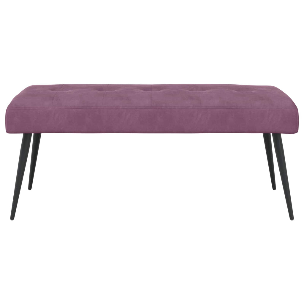 vidaXL Ławka z guzikami Fioletowy 110 x 40 x 46 cm Welur