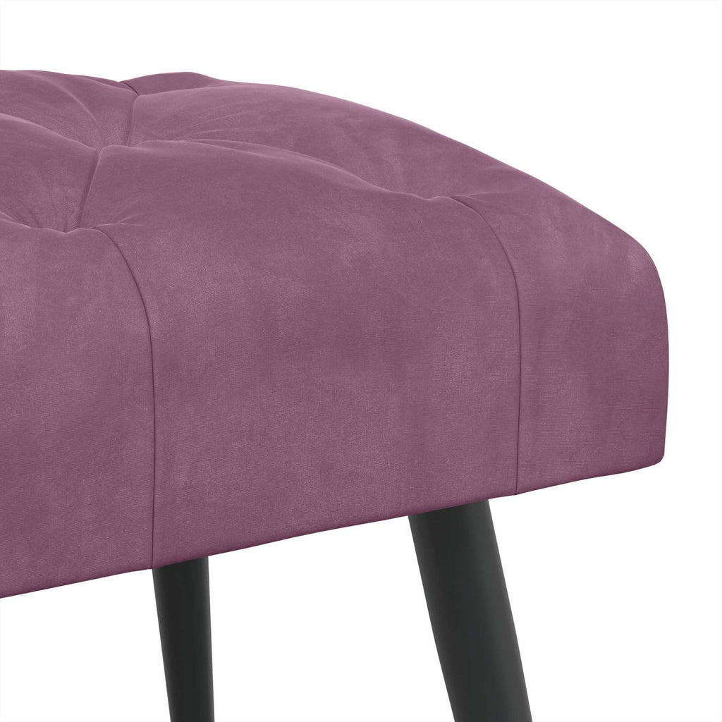 vidaXL Ławka z guzikami Fioletowy 60 x 40 x 45 cm Welur