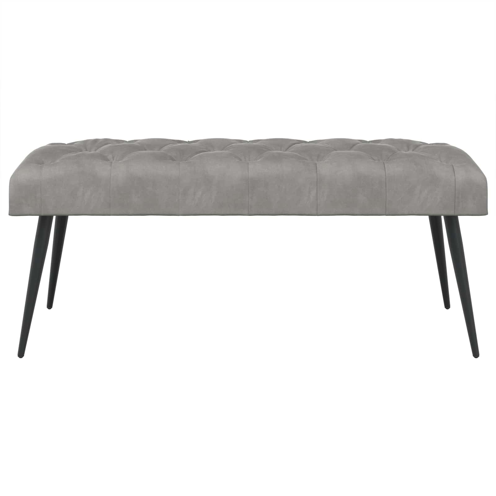 vidaXL Ławka z guzikami jasnoszary 110 x 40 x 46 cm Welur
