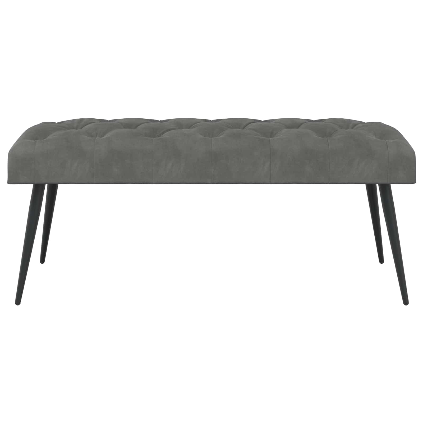 vidaXL Ławka z guzikami ciemnoszary 110 x 40 x 46 cm Welur