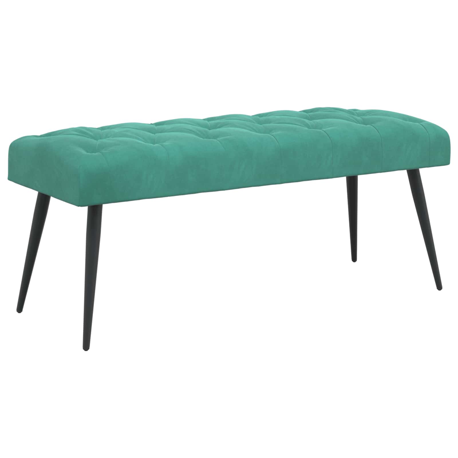 vidaXL Ławka z guzikami Turkusowy 110 x 40 x 46 cm Welur