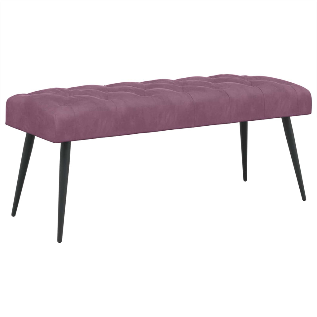 vidaXL Ławka z guzikami Fioletowy 110 x 40 x 46 cm Welur
