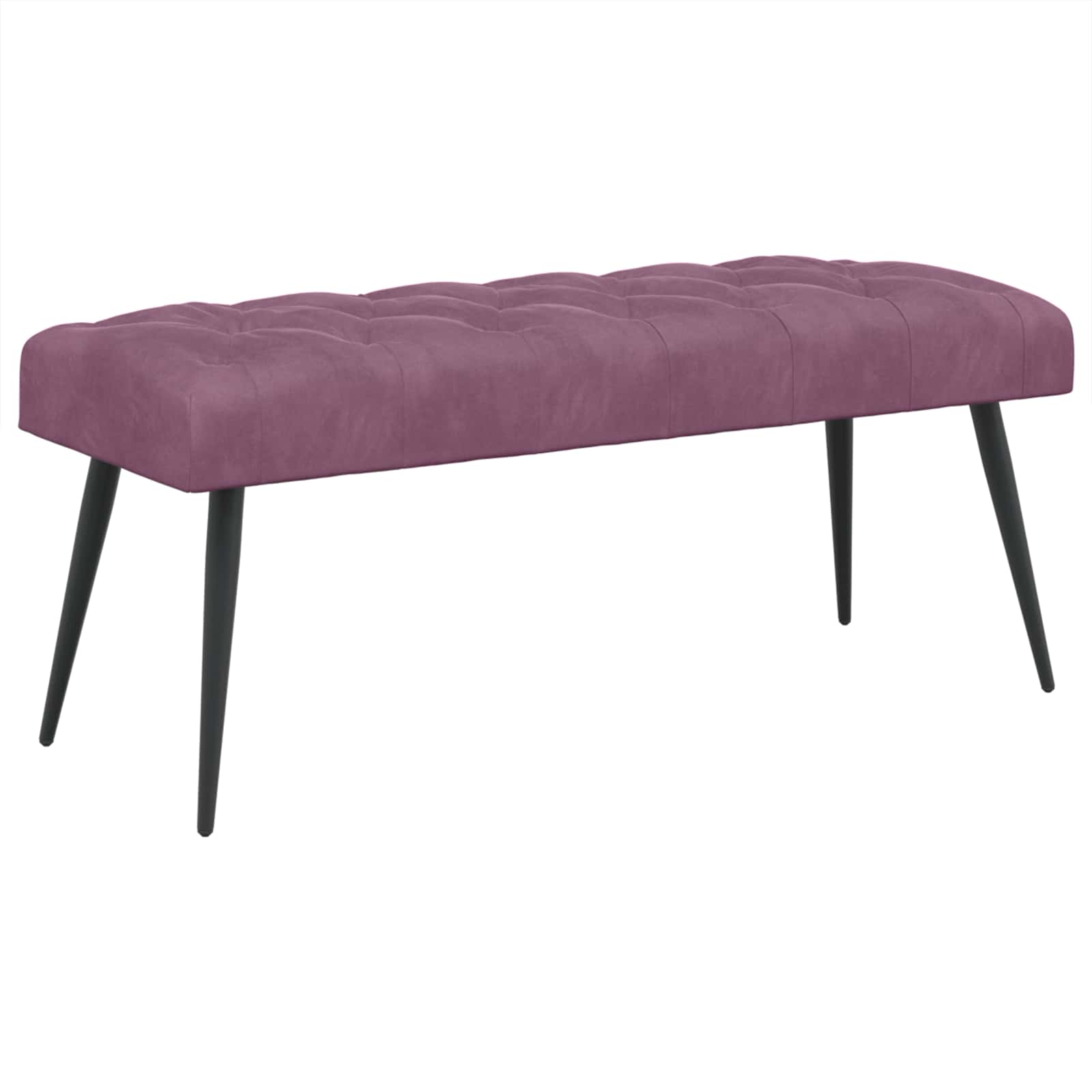 vidaXL Ławka z guzikami Fioletowy 110 x 40 x 46 cm Welur