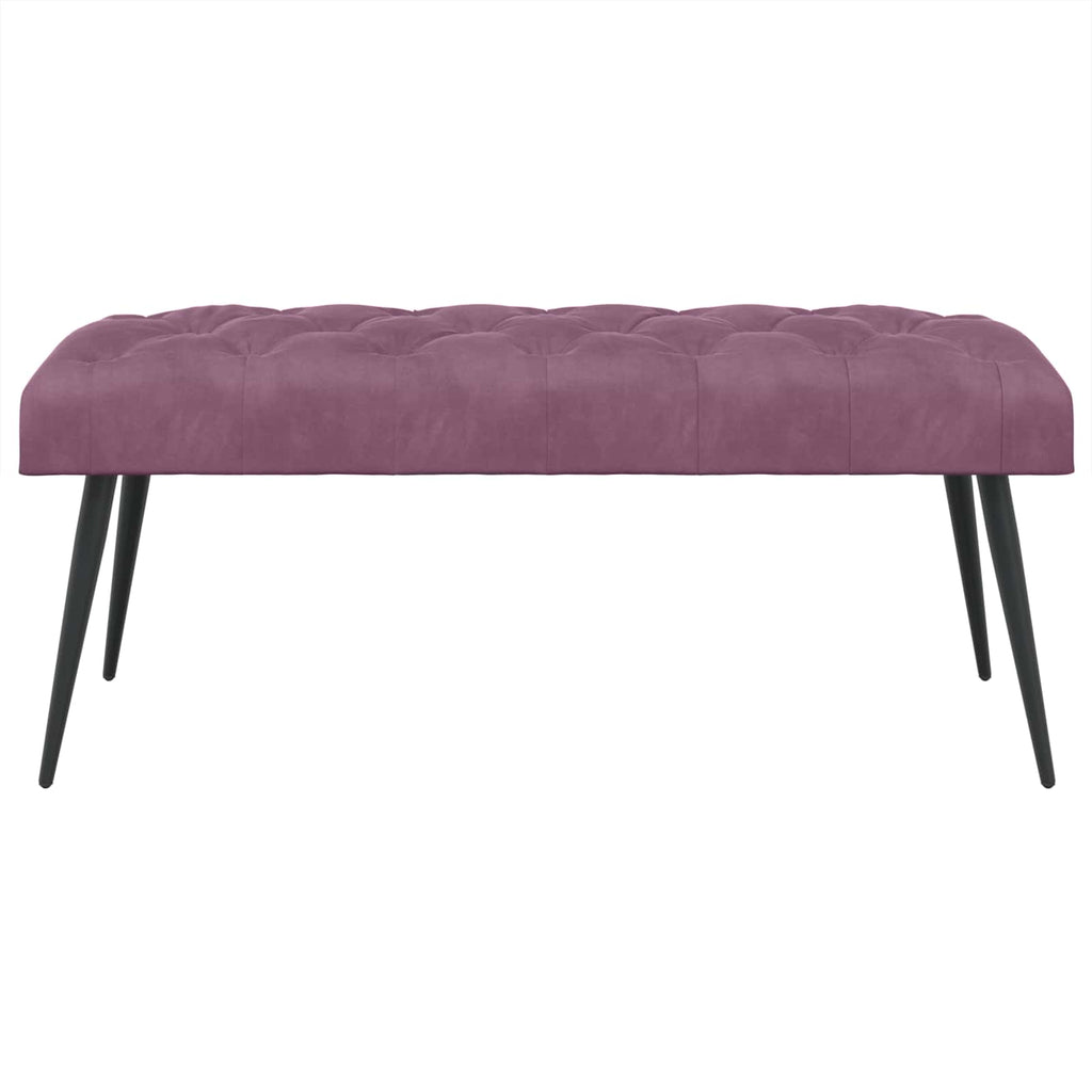 vidaXL Ławka z guzikami Fioletowy 110 x 40 x 46 cm Welur