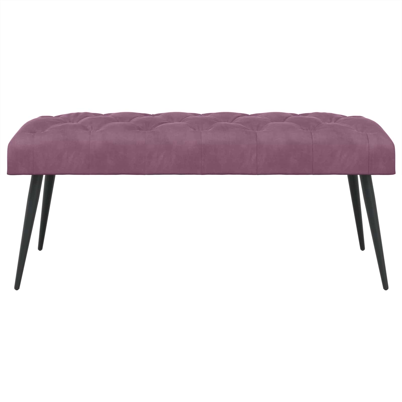 vidaXL Ławka z guzikami Fioletowy 110 x 40 x 46 cm Welur