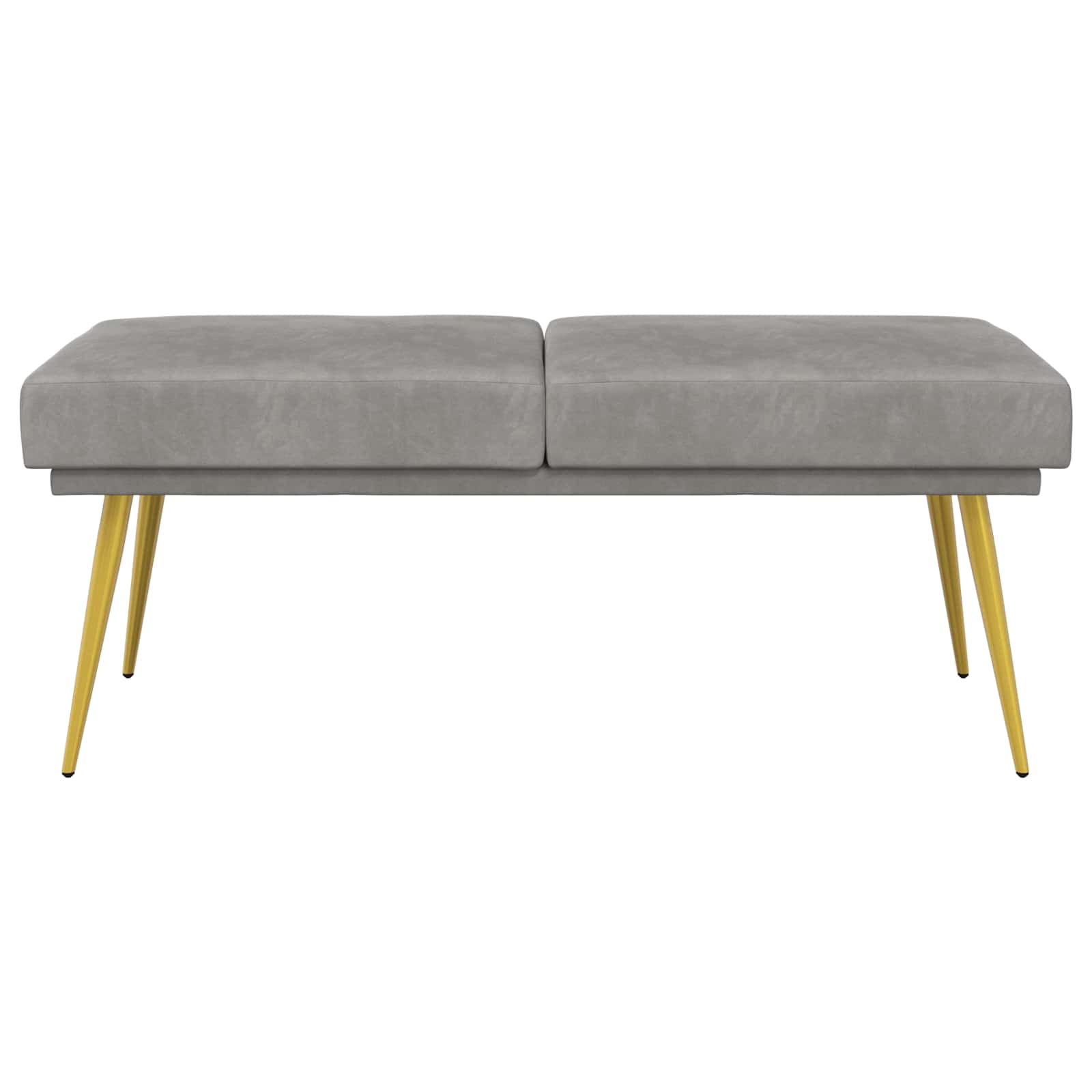 vidaXL Ławka podwójna jasnoszary 120 x 45 x 46 cm Welur