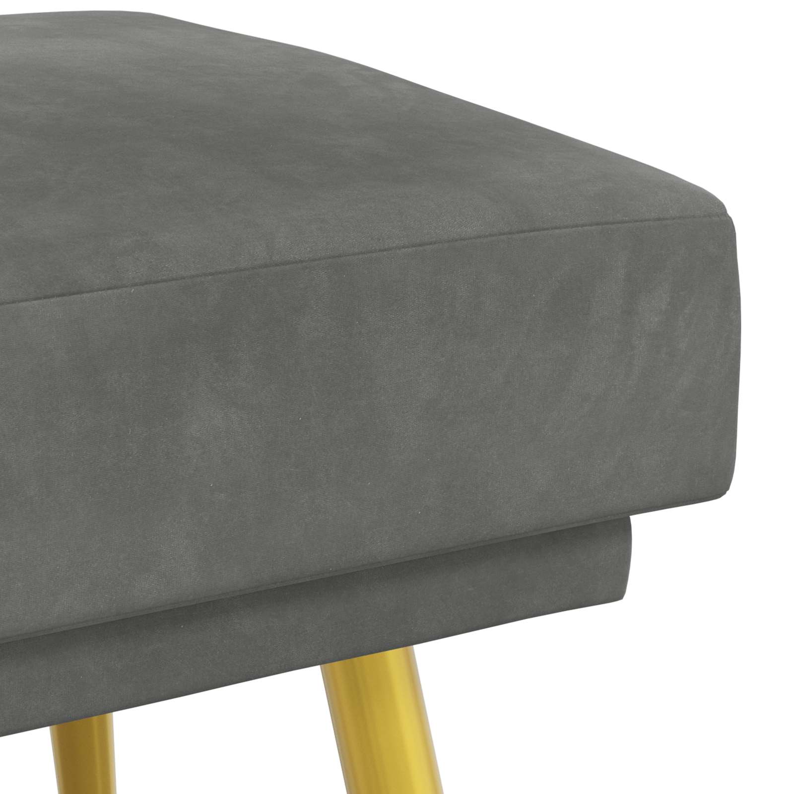 vidaXL Ławka podwójna ciemnoszary 120 x 45 x 46 cm Welur