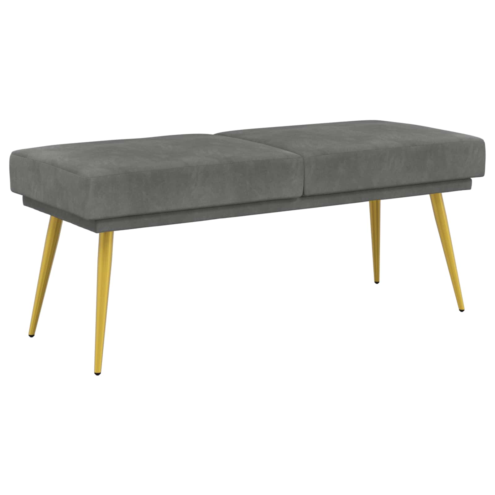vidaXL Ławka podwójna ciemnoszary 120 x 45 x 46 cm Welur