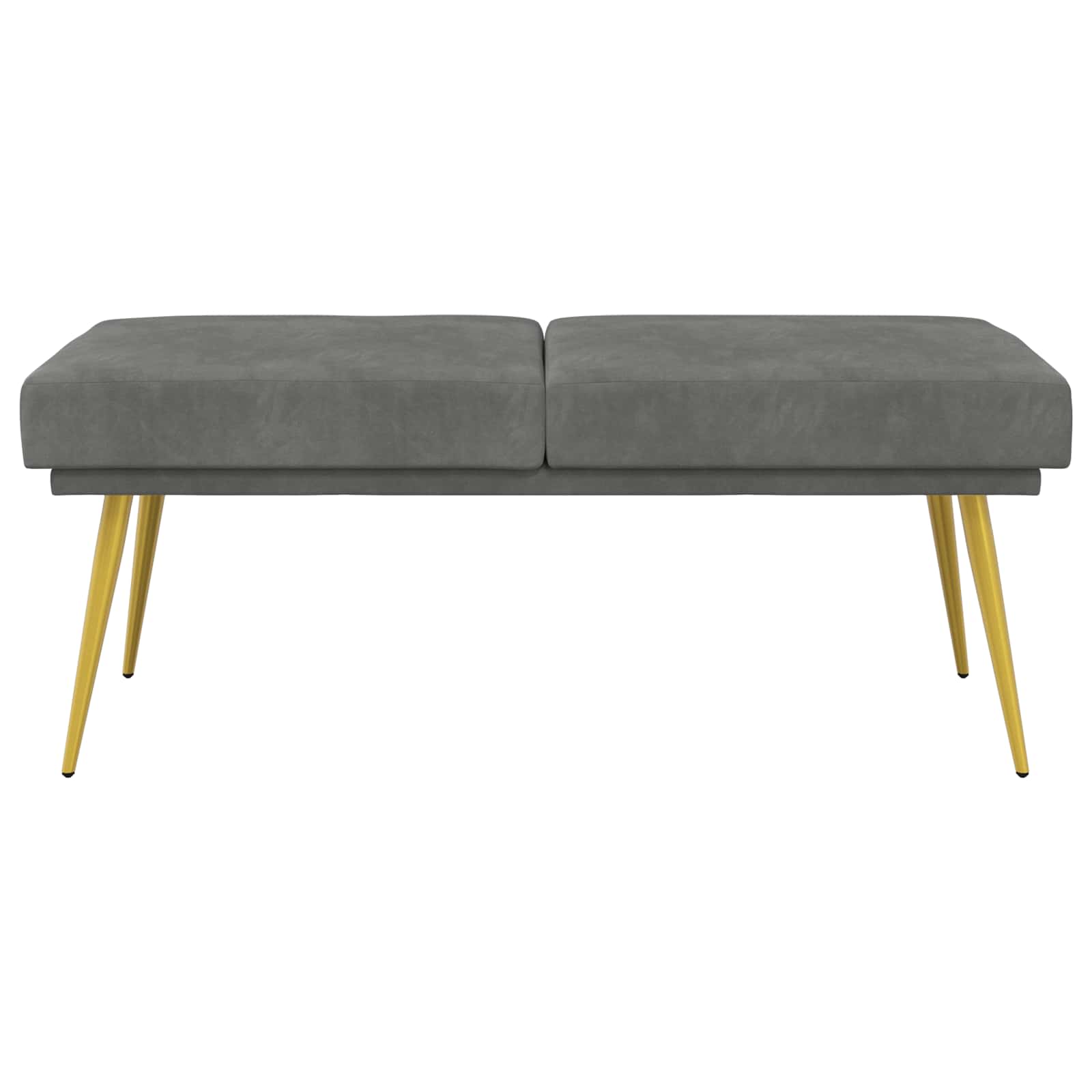 vidaXL Ławka podwójna ciemnoszary 120 x 45 x 46 cm Welur