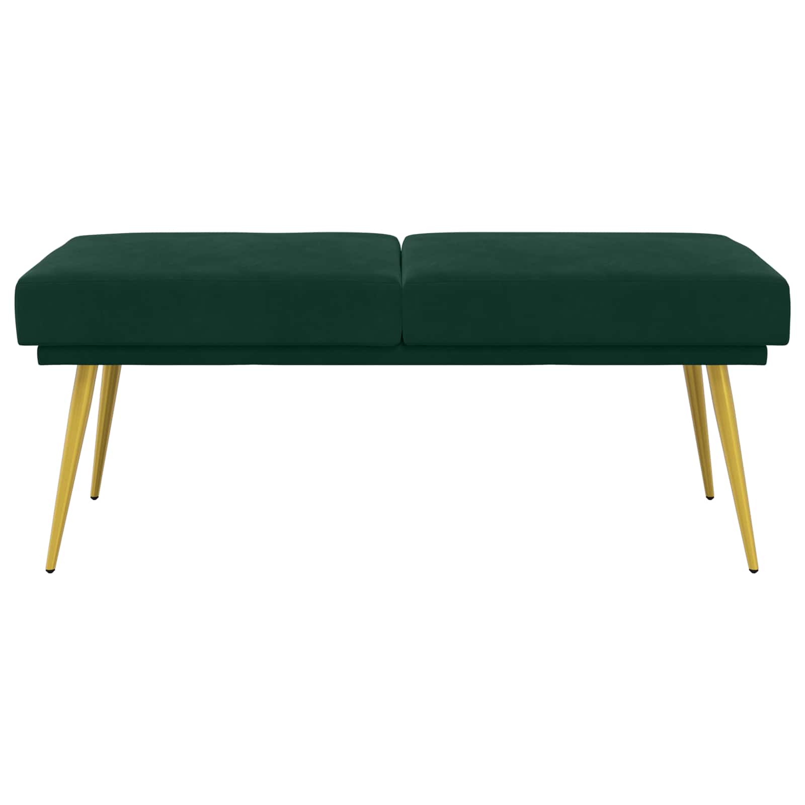 vidaXL Ławka podwójna Ciemnozielony 120 x 45 x 46 cm Welur