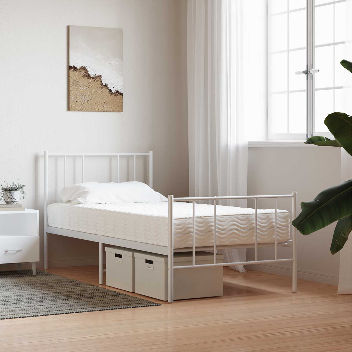 vidaXL Materac piankowy H2 i H3 75 x 190 cm Biały