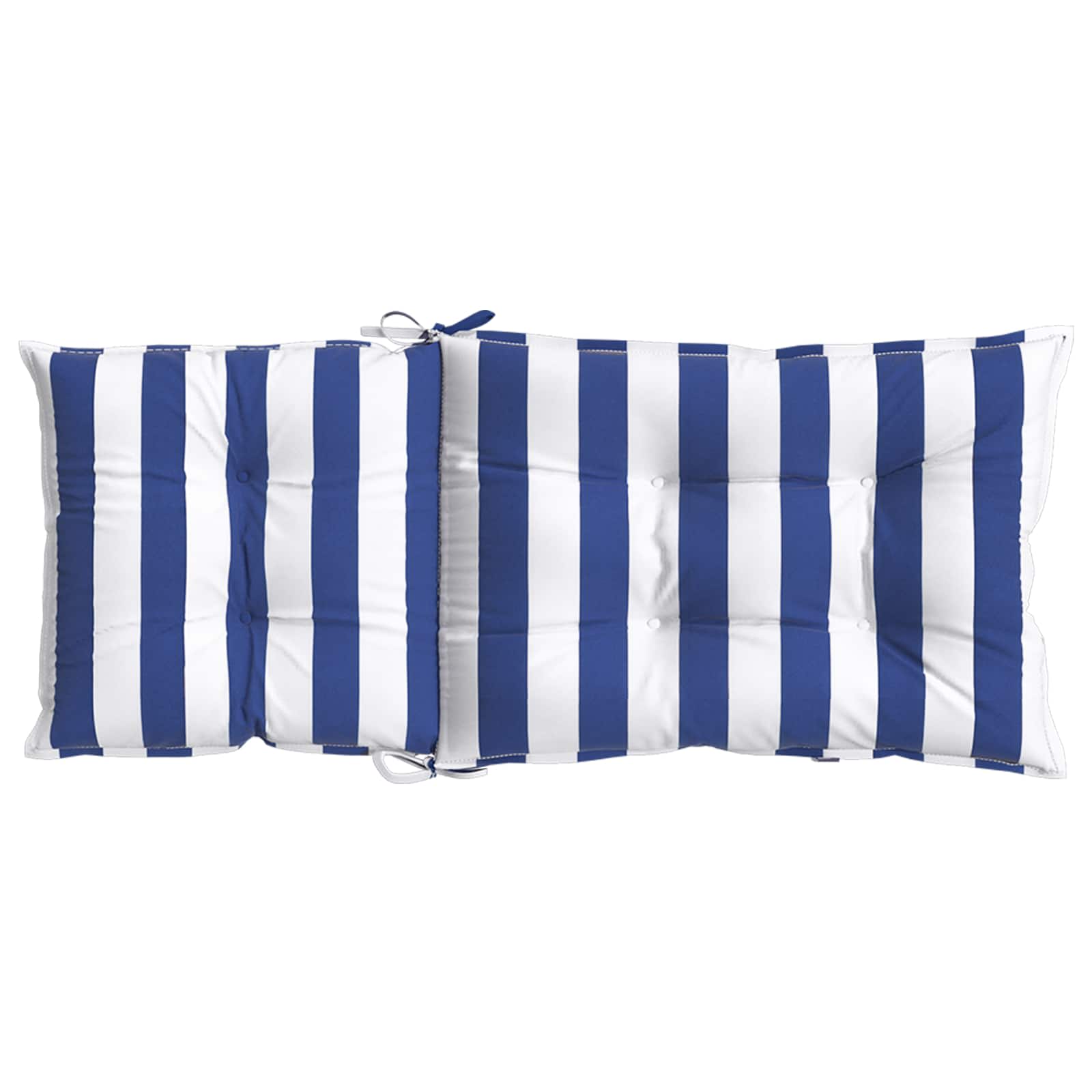 vidaXL Poduszka na zewnątrz 2 pcs Niebieski i biały 120 x 50 x 7 cm