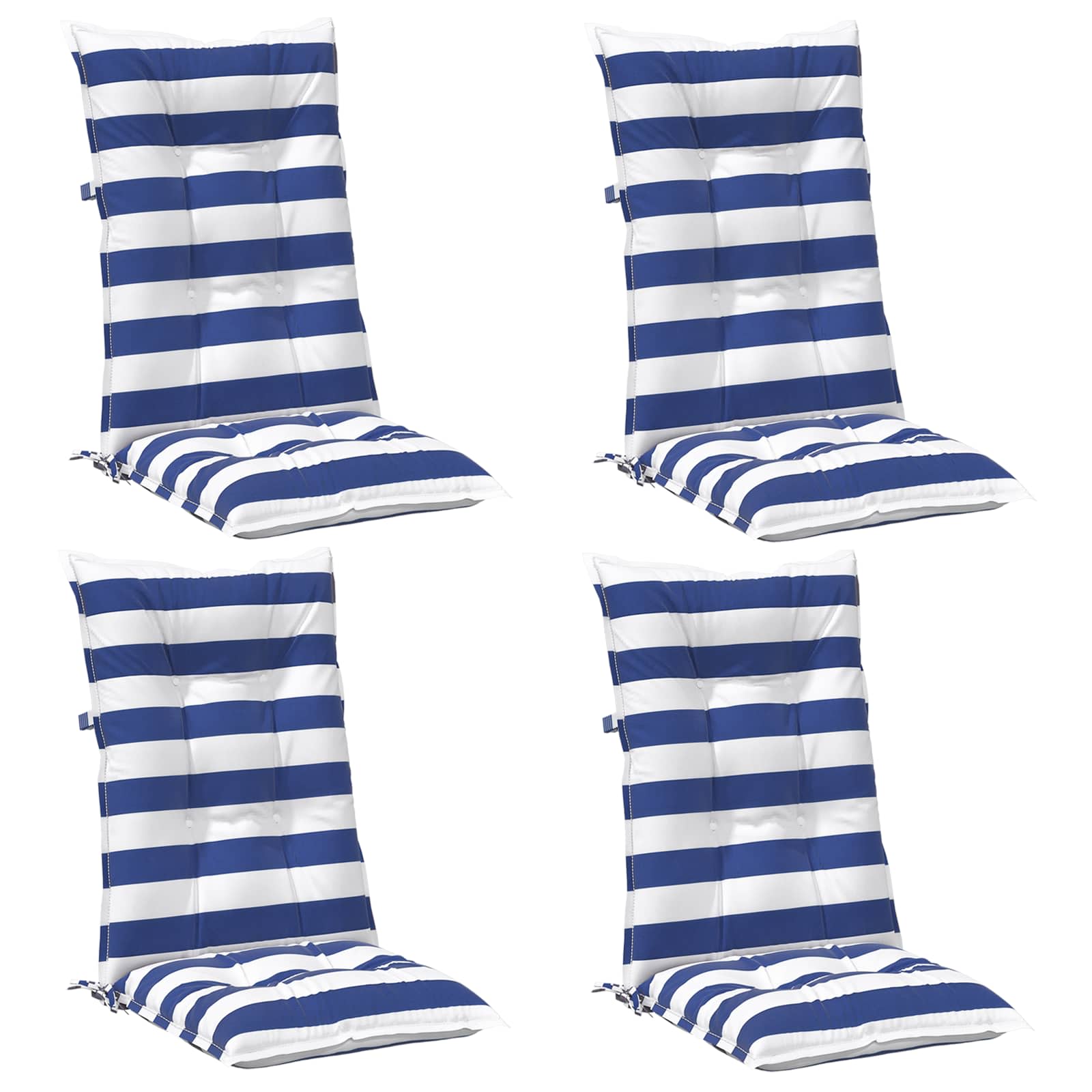 vidaXL Poduszka na zewnątrz 4 pcs Niebieski i biały 120 x 50 x 7 cm