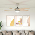 vidaXL Wentylator sufitowy z lampą Ø 130 cm Sonoma