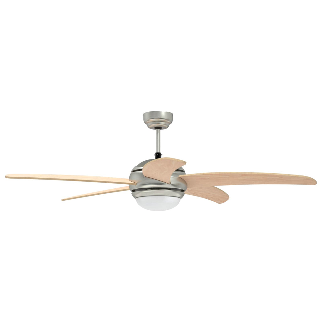 vidaXL Wentylator sufitowy z lampą Ø 130 cm Sonoma