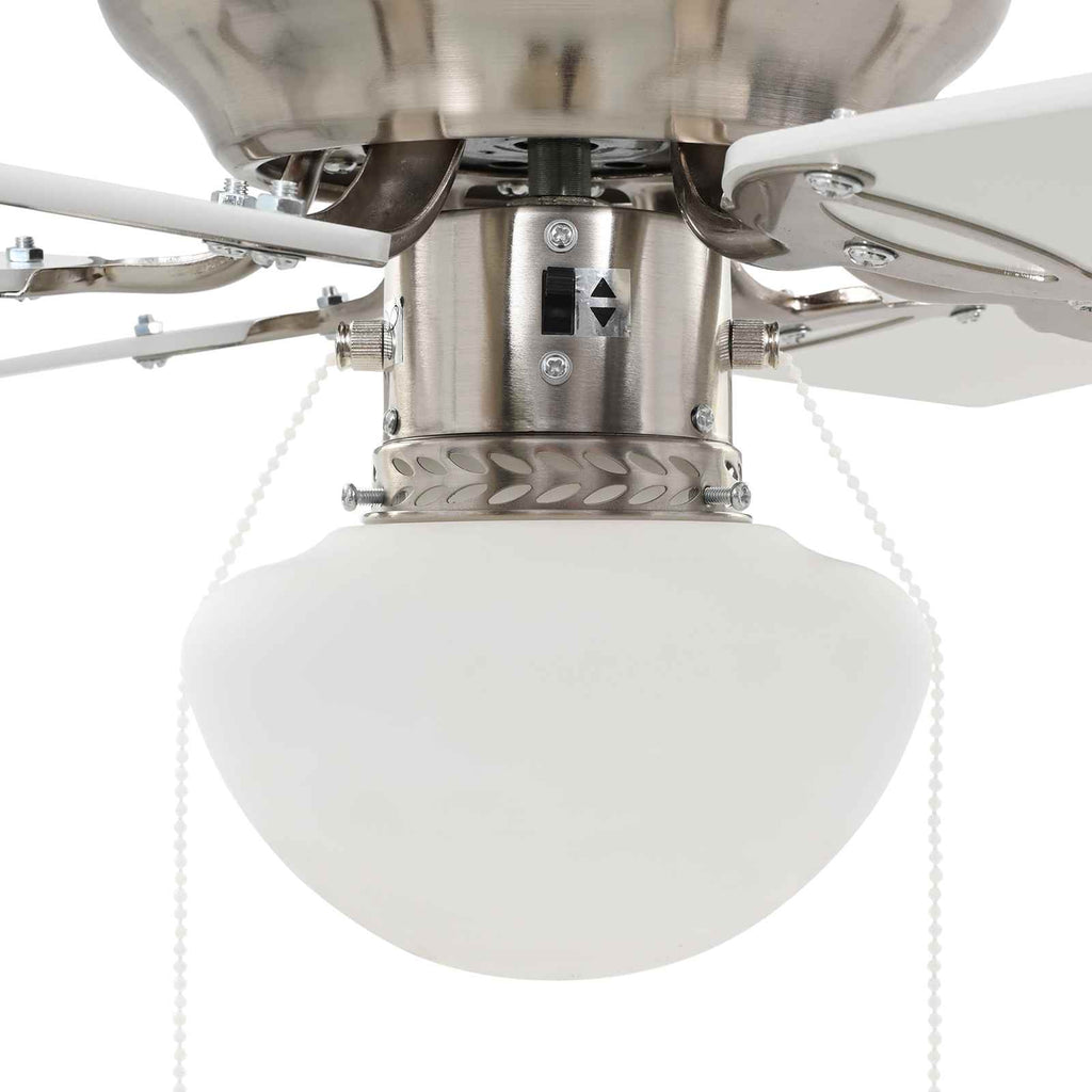 vidaXL Wentylator sufitowy z lampą Ø 82 cm Biały