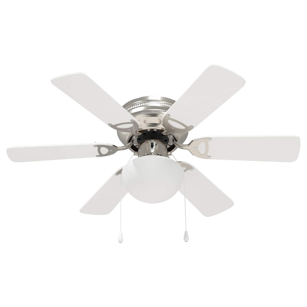 vidaXL Wentylator sufitowy z lampą Ø 82 cm Biały
