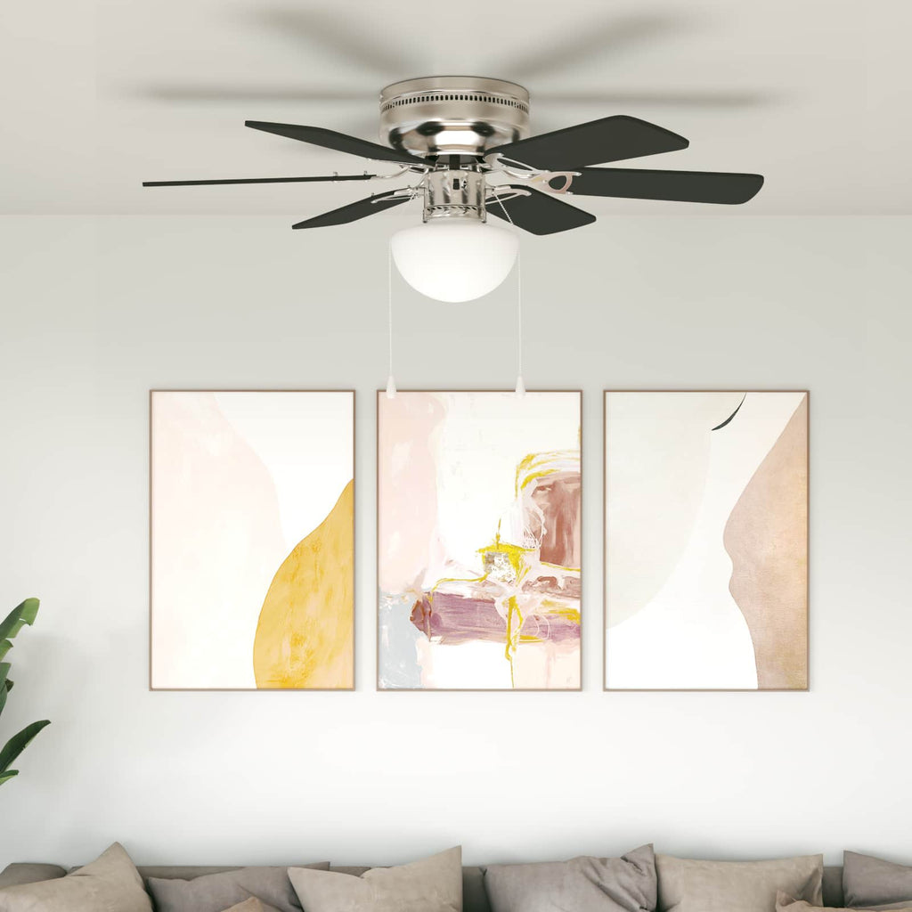vidaXL Wentylator sufitowy z lampą Ø 82 cm Czarny