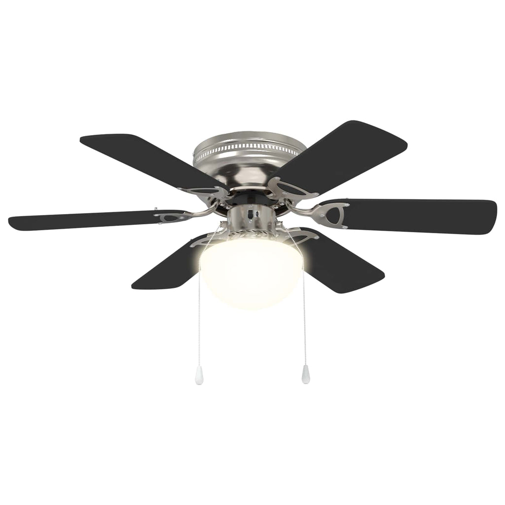 vidaXL Wentylator sufitowy z lampą Ø 82 cm Czarny