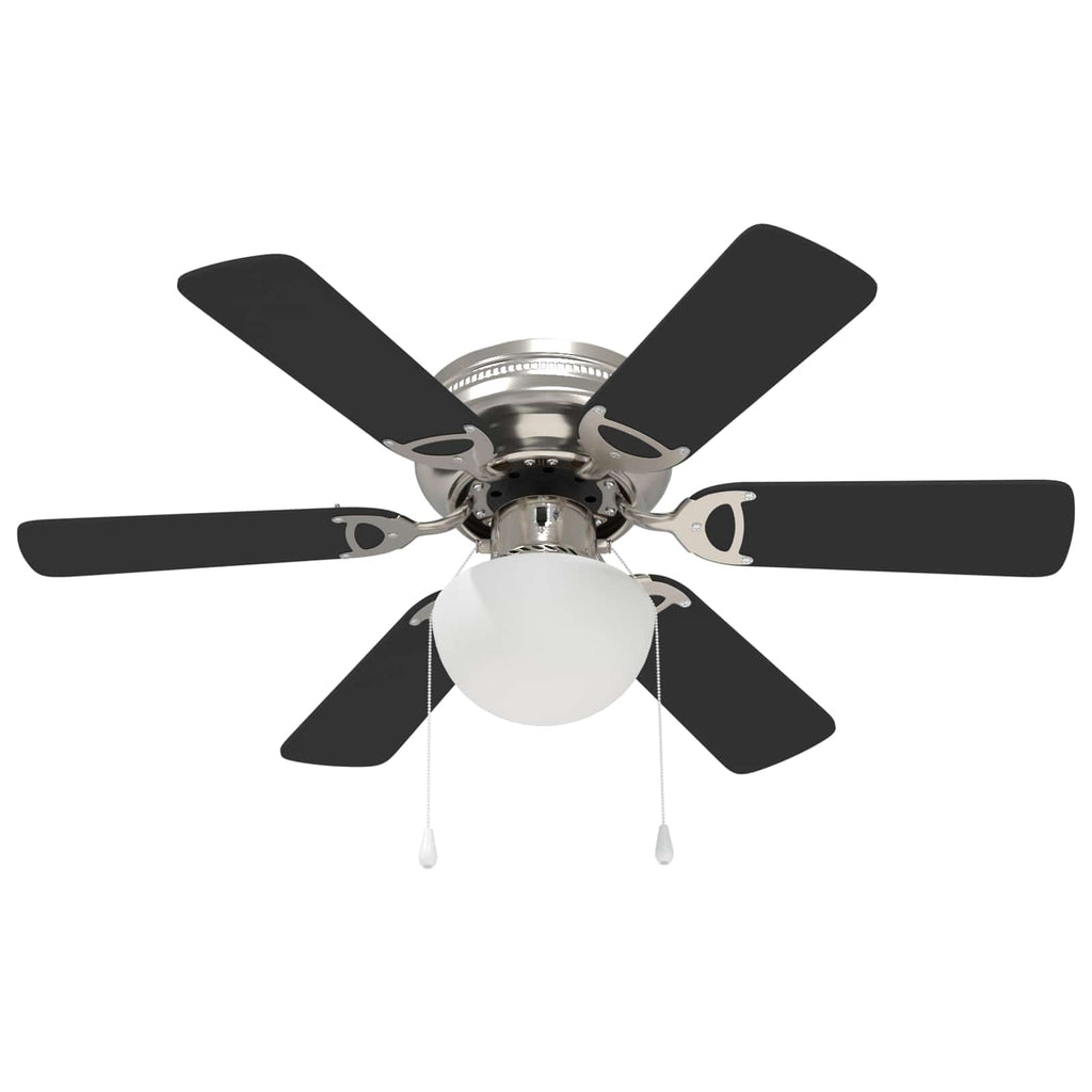 vidaXL Wentylator sufitowy z lampą Ø 82 cm Czarny