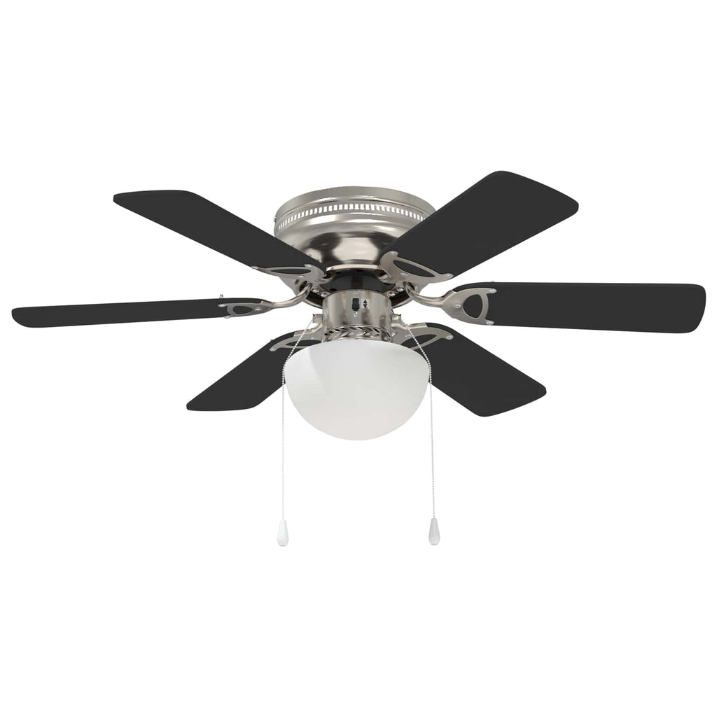 vidaXL Wentylator sufitowy z lampą Ø 82 cm Czarny